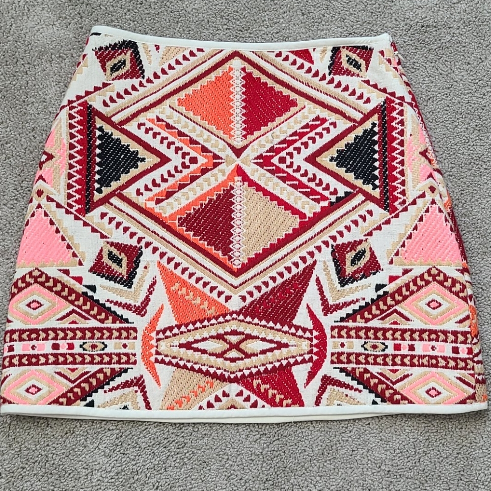 Topshop Geometric Tribal Skirt